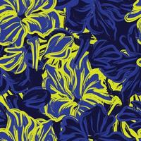 Navy Floral Brush strokes Seamless Pattern Background
