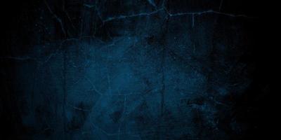 Scary dark blue cracked wall for background photo