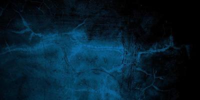 Scary dark blue cracked wall for background photo