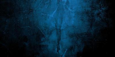 Scary dark blue cracked wall for background photo