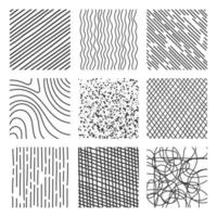 Irregular lines, stripes and strokes in different styles. vector