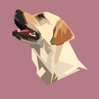 cabeza de perro en la ilustración del arte pop vector