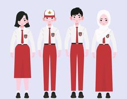 Indonesian Elementary High School Student vector