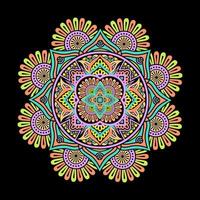 diseño de mandala colorido, diseño de estampado de papel tapiz floral, estilo árabe islámico oriental. mandala decorativo de estilo Ramadán. mandala para imprimir vector