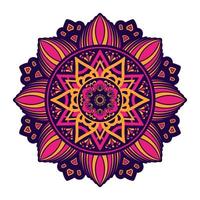 diseño de mandala colorido con formas florales, estilo árabe islámico oriental. mandala decorativo de estilo Ramadán. mandala para imprimir vector