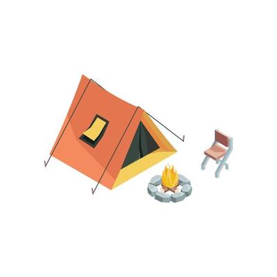 Picnic with chair tent barbeque