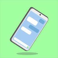 mobile phone flat design mockup illustration template design vector