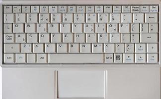 teclado de la computadora portátil foto