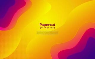 modern abstract papercut background vector