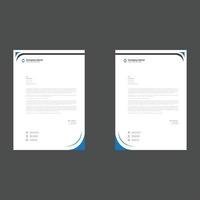 cyan colored simple letterhead design vector