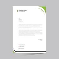 green colored simple letterhead design vector