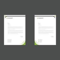 green colored simple letterhead design vector