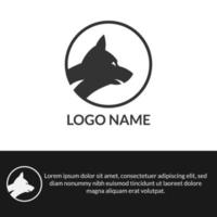 Simple Wolf head  vector illustration.