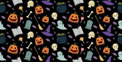 Colorful pattern background for the holiday halloween - Vector