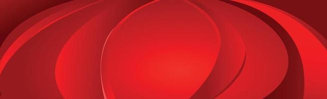 Volumetric lines on a red background - panoramic Vector background