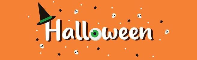 Halloween colorful bright web banner congratulation - Vector