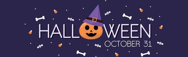 Halloween colorido brillante banner web felicitación - vector