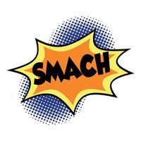 Comic lettering SMACH on white background - Vector