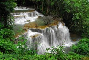 Huay Mae Kamin Waterfall in Khuean Srinagarindra National Park, Kanchanaburi province, Thailand photo