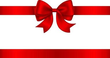 red bow and ribbon vector