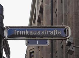 Trinkausstrasse sign in Duesseldorf photo