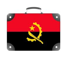 Flag of the country of Angola in the form of a suitcase for travel photo