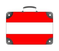 Flag of the country of Austria in the form of a suitcase for travel photo