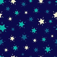 Sparkling Stars Seamless Repeat Pattern vector