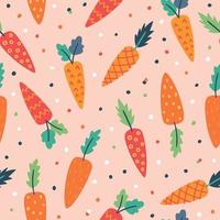 Carrot pattern. Carrot seamless pattern. Carrots background vector