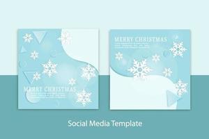 social media post templates promotion MERRY CHRISTMAS vector