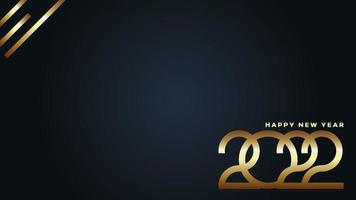 Happy new year 2022 background with golden color vector
