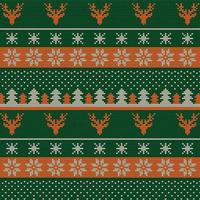 seamless Christmas knitting pattern vector