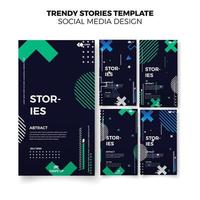 Set of Trendy editable template for social networks stories, vector illustration. Design backgrounds for social media