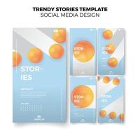 Set of Trendy editable template for social networks stories, vector illustration. Design backgrounds for social media