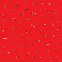 Realistic candy cane isolated on transparent backdrop. Vector illustration. Top view on icon. Template for greeting card on Christmas and New Year.