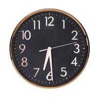 Noon on the dial of the round clock photo