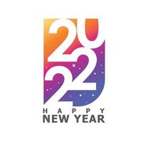 colorful Happy new year design 2022 vector