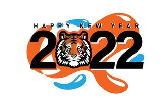 Happy Chinese new year 2022 year of the Tiger vector