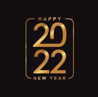 Happy new year 2021 with golden text vector