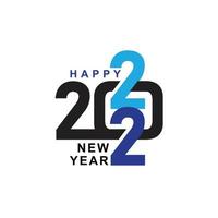 2022 feliz año nuevo 2022 diseño de texto vector