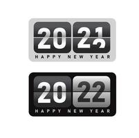 Happy New Year 2022 mechanical flip clock design
