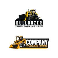 plantilla de logotipo de bulldoze vector