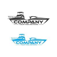 logotipo de barco de pasajeros de lancha rápida vector