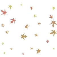 Confeti de arce otoñal. fondo de otoño simple vector
