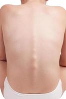 espalda del niño con columna vertebral foto