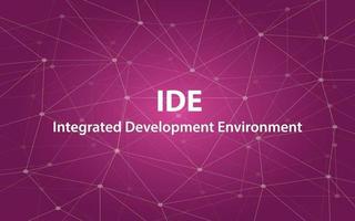 ide integrated development environment white text illustration vector