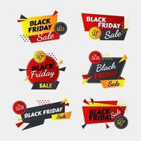 Black Friday Sale Badges vector