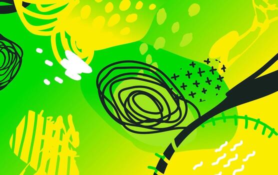 Fondo de color abstracto de triángulos, círculos y líneas. vector