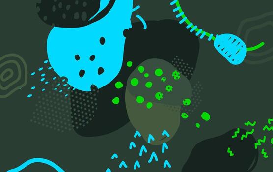 Fondo de color abstracto de triángulos, círculos y líneas. vector