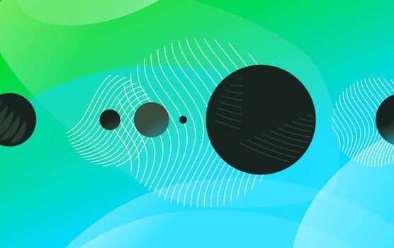 Fondo de color abstracto de triángulos, círculos y líneas. vector